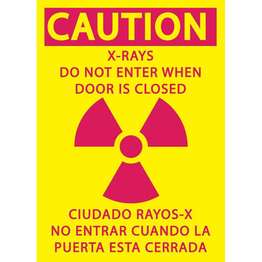 ZING Safety Sign, X-RAY, 10X7- Model 1930S